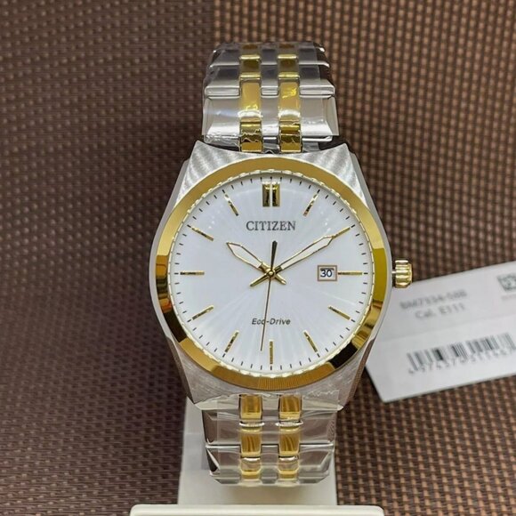 NEW Citizen Eco-Drive Corso Two-Tone Gold Men's Watch - Picture 1 of 5